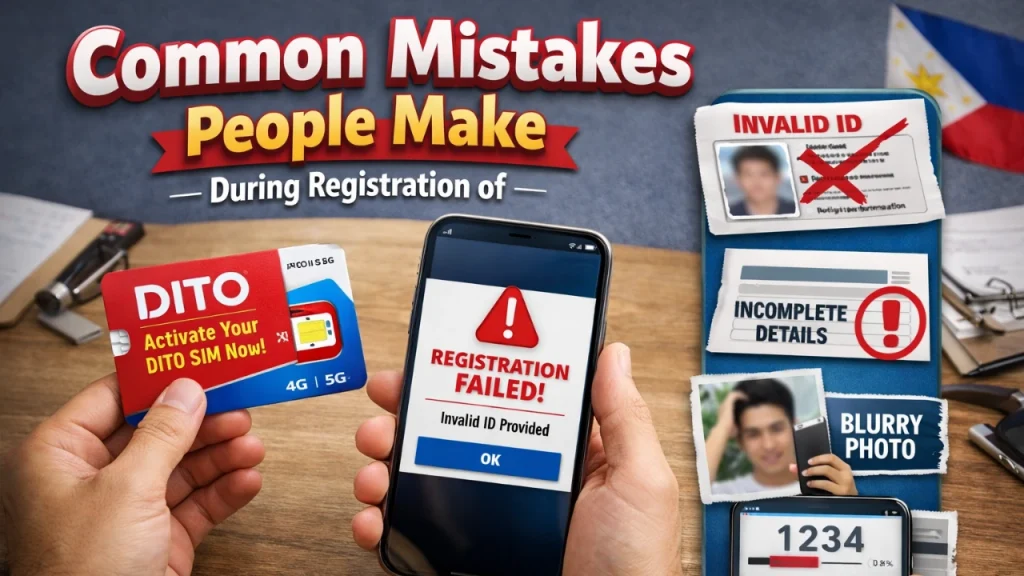 Common Mistakes People Make During Registration of DITO SIM
