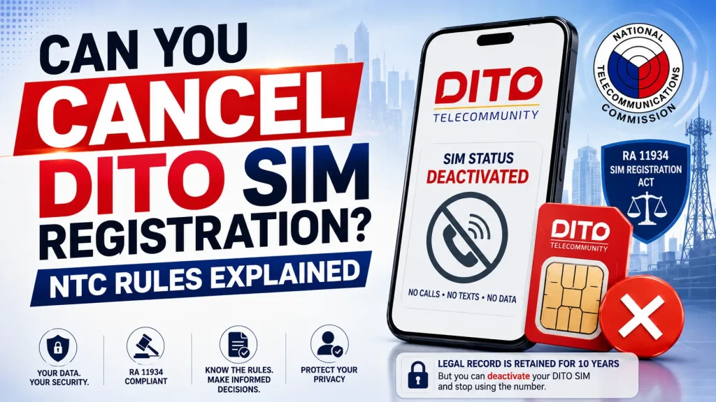 Can You Cancel DITO SIM Registration