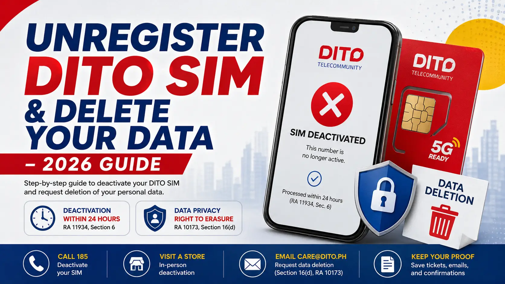 Unregister a DITO SIM and Delete Your Data